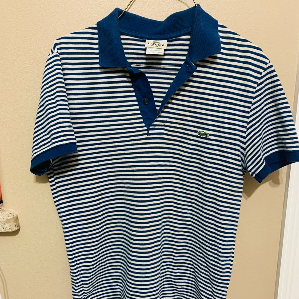 Mens La oste Striped Polo